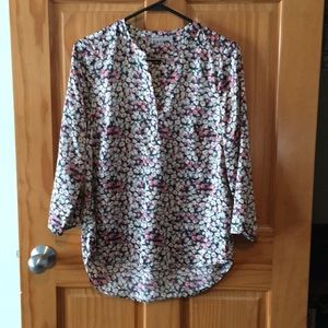 Daniel Rain Ferraro Split Neck Blouse
